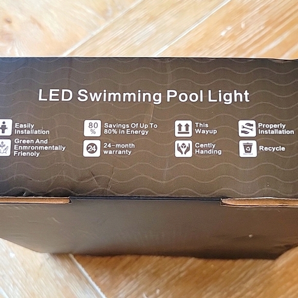 LyLmLe LED Swimming PoolLights Smart Control IP68 Waterproof 33Ft. Cord NIB - Picture 4 of 6